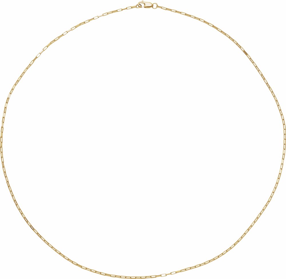 14K Yellow Gold 1.2 mm Elongated Box 16" Chain