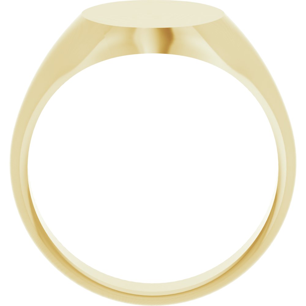 14K Yellow Gold Oval Signet Ring