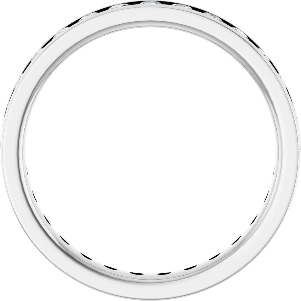 14K White Gold 3/4 CTW Natural Diamond Eternity Band Size 7
