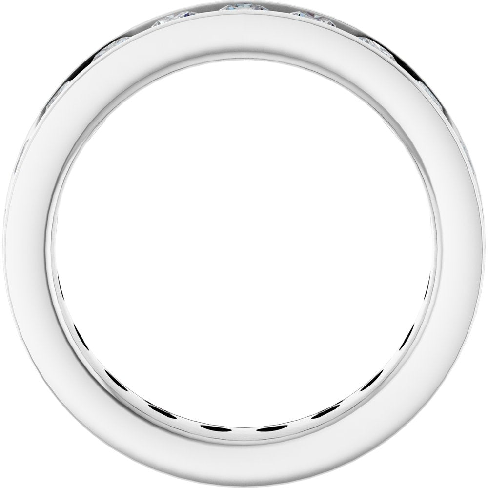 14K White 2 1/5 CTW Lab-Grown Diamond Eternity Band Size 7