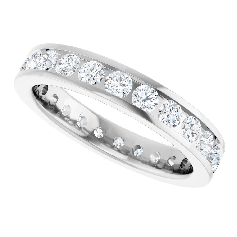 14K White Gold 1 3/8 CTW Lab-Grown Diamond Eternity Band Size 6