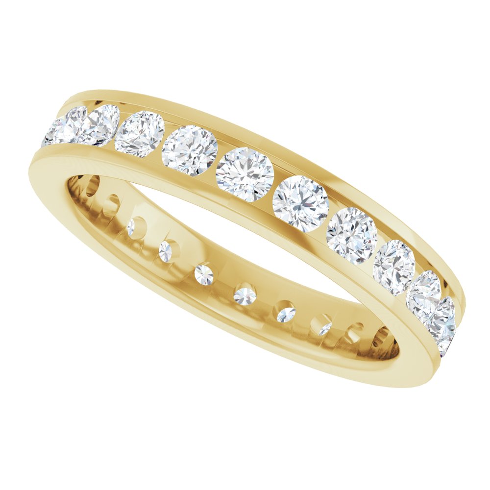 14K Yellow Gold 1 3/8 CTW Lab-Grown Diamond Eternity Band Size 6.5