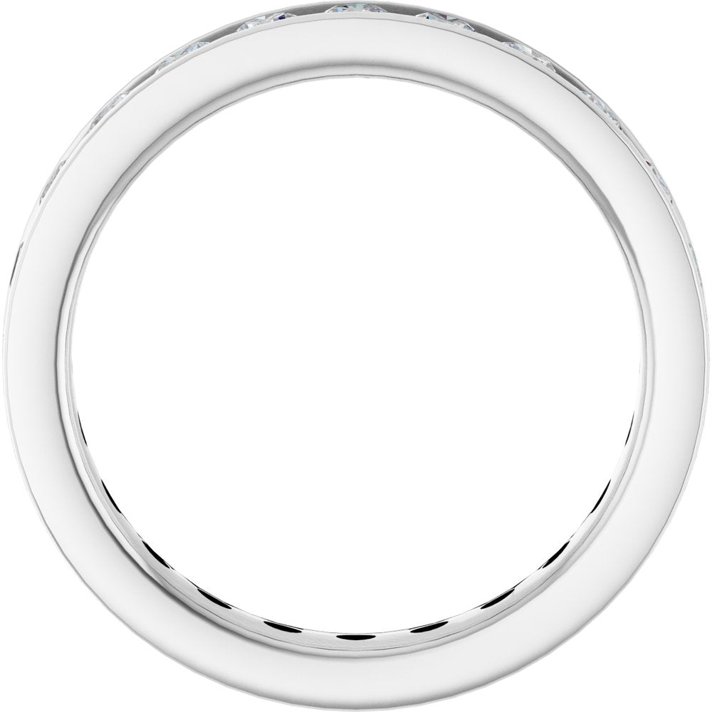 14K White Gold 1 3/8 CTW Lab-Grown Diamond Eternity Band Size 6