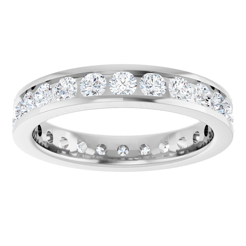 14K White 1 3/8 CTW Lab-Grown Diamond Eternity Band Size 6