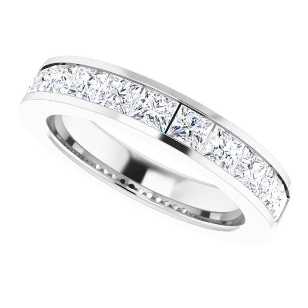 14K White Gold 3/8 CTW Natural Diamond Anniversary Band