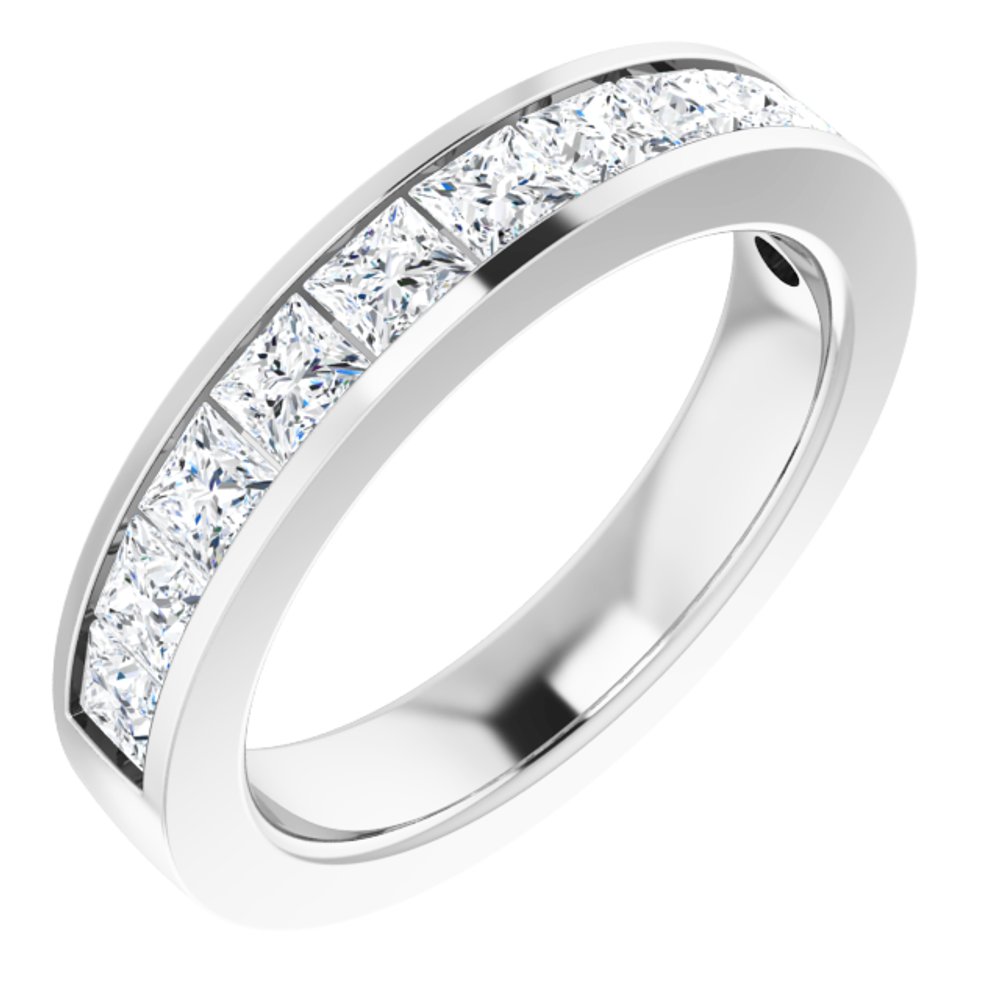 14K White Gold 3/8 CTW Natural Diamond Anniversary Band