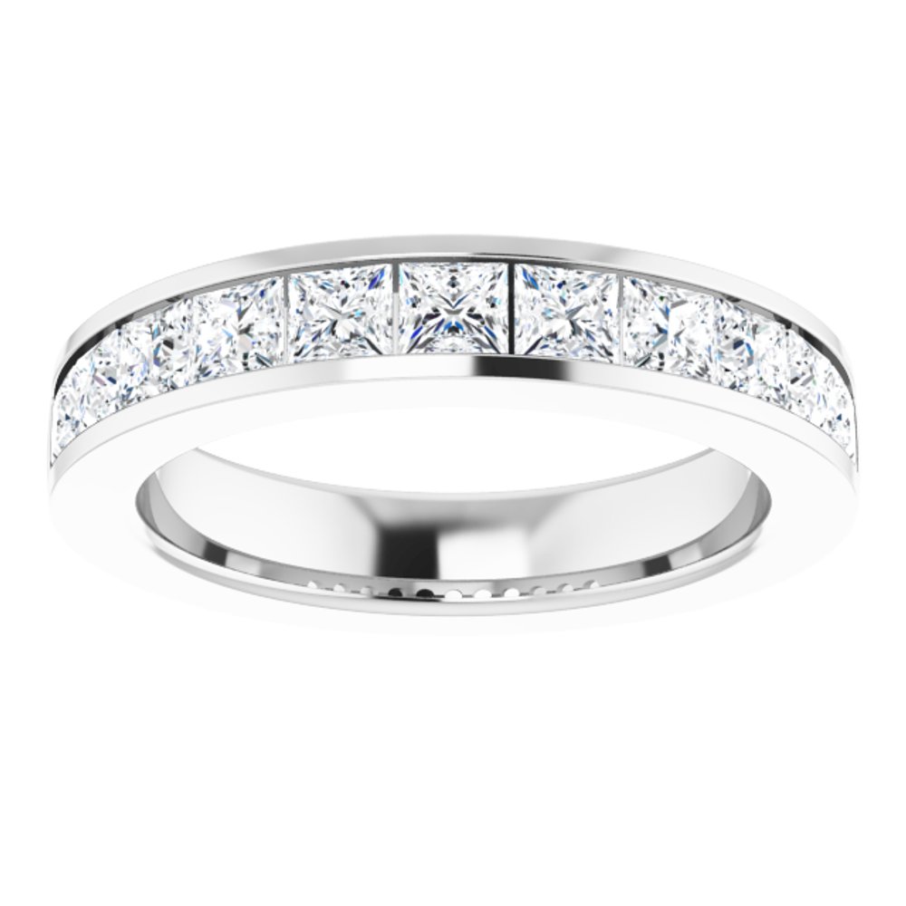 14K White Gold 3/8 CTW Natural Diamond Anniversary Band