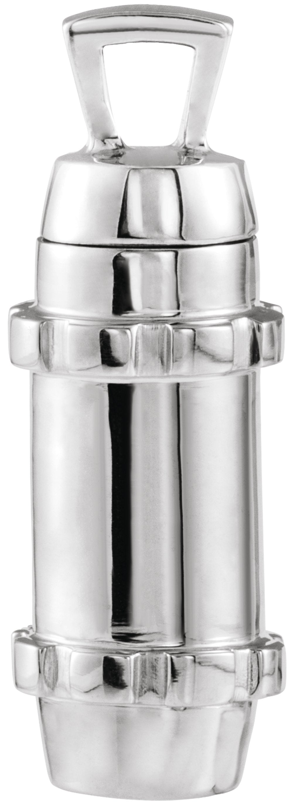 14K White 30.2x10.7 mm Cylinder Ash Holder Pendant