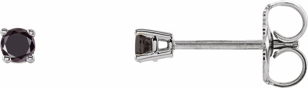 14K White 1/5 CTW Natural Black Diamond Earrings