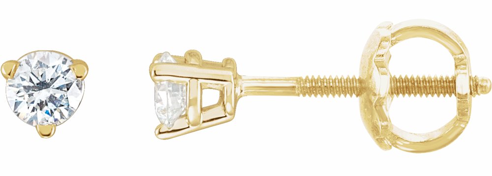 14K Yellow Gold 1/5 CTW Natural Diamond Earrings