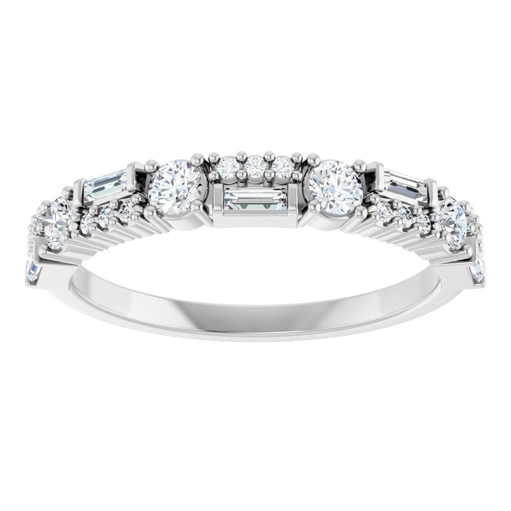 14K White Gold 3/8 CTW Lab-Grown Diamond Anniversary Band