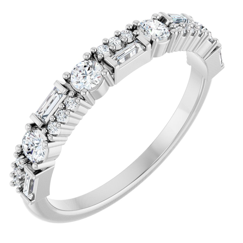 14K White Gold 3/8 CTW Lab-Grown Diamond Anniversary Band
