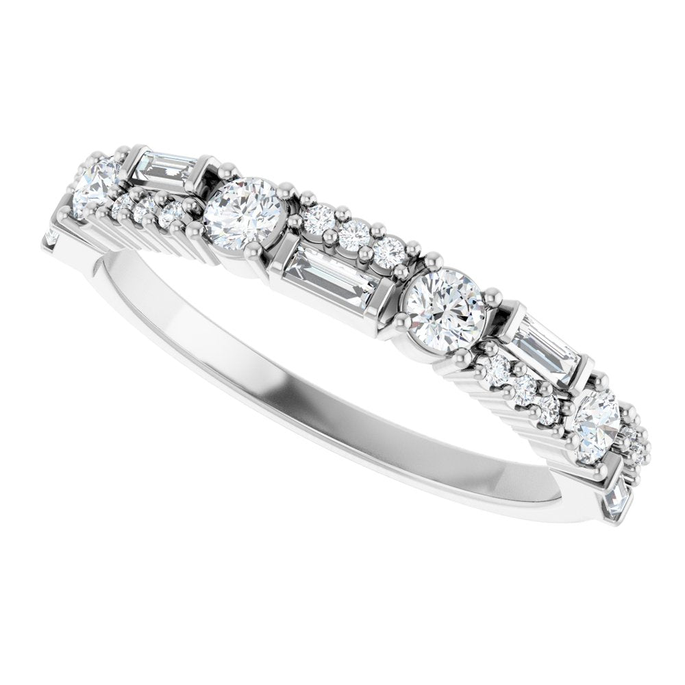 14K White Gold 3/8 CTW Lab-Grown Diamond Anniversary Band