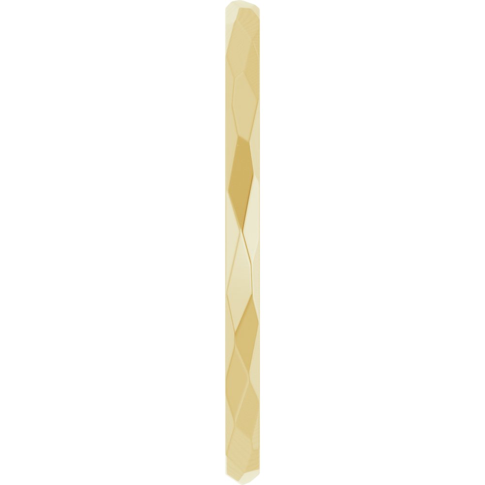 14K Yellow Gold 1.5 mm Geometric Faceted Comfort-Fit Flat Band Size 6