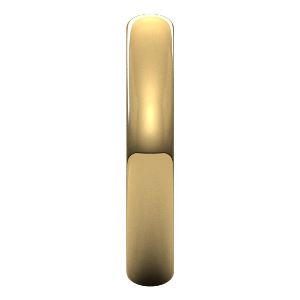 10K Yellow Gold 3.5 mm Half Round Band Size 9.5