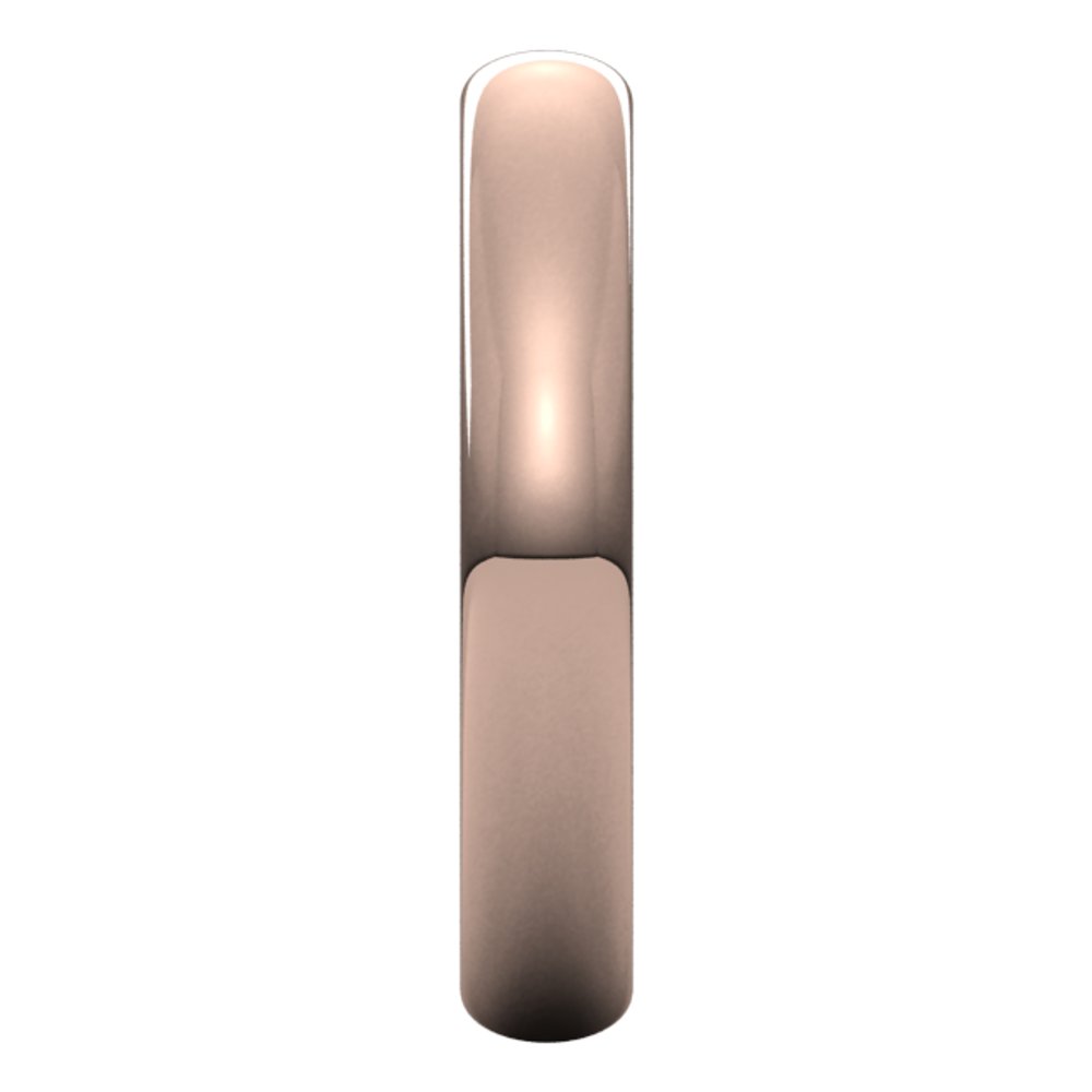 14K Rose Gold 3.5 mm Half Round Band Size 7