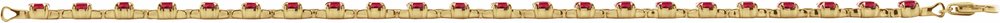 14K Yellow Gold Lab-Grown Ruby 7 1/4" Line Bracelet