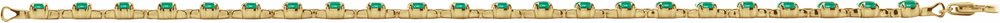 14K Yellow Gold Lab-Grown Emerald 7 1/4" Line Bracelet