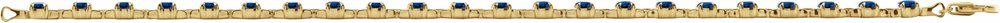 14K Yellow Gold Lab-Grown Blue Sapphire 7 1/4" Line Bracelet