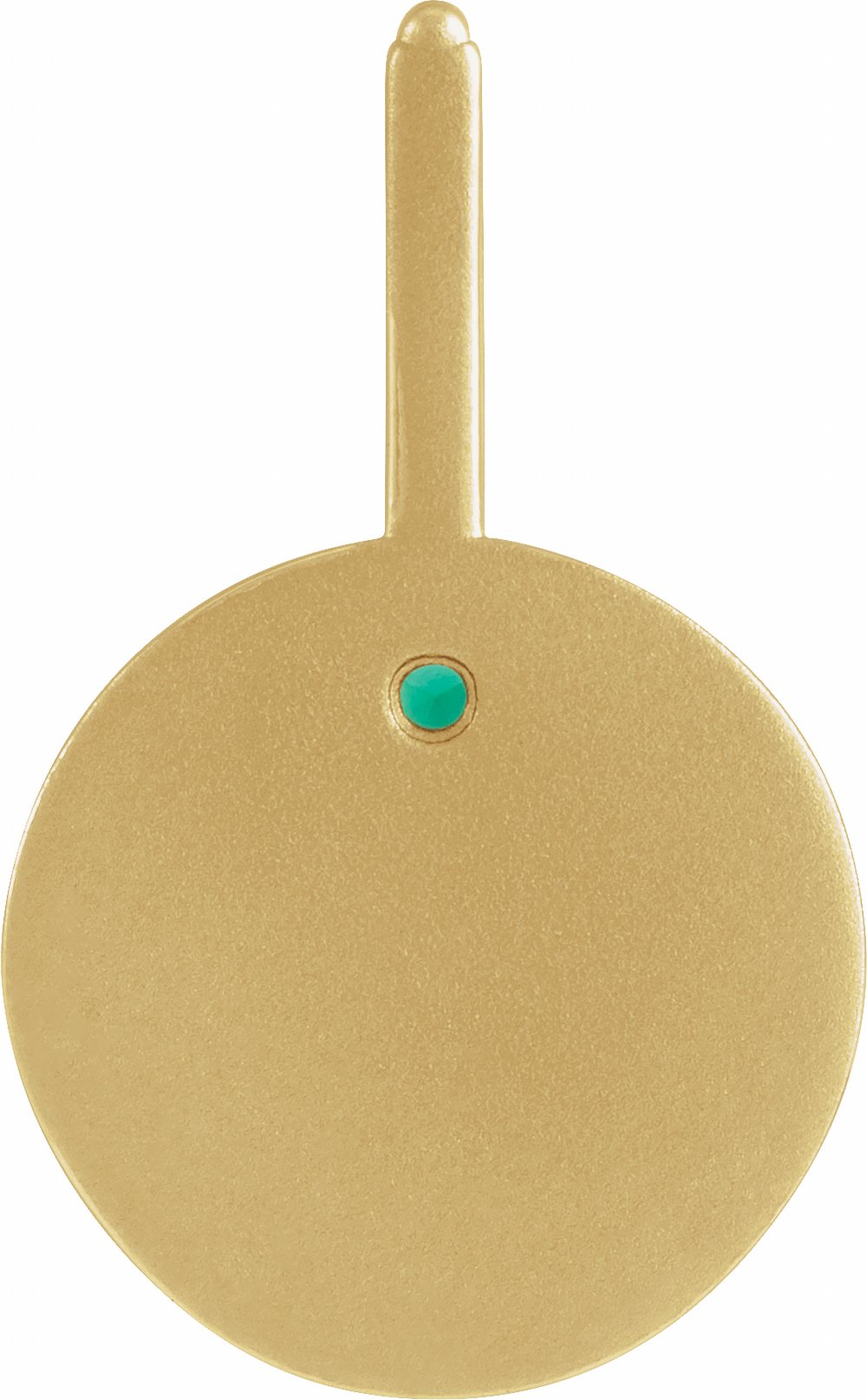 14K Yellow Gold Natural Emerald & .005 CTW Natural Diamond Aries Charm/Pendant