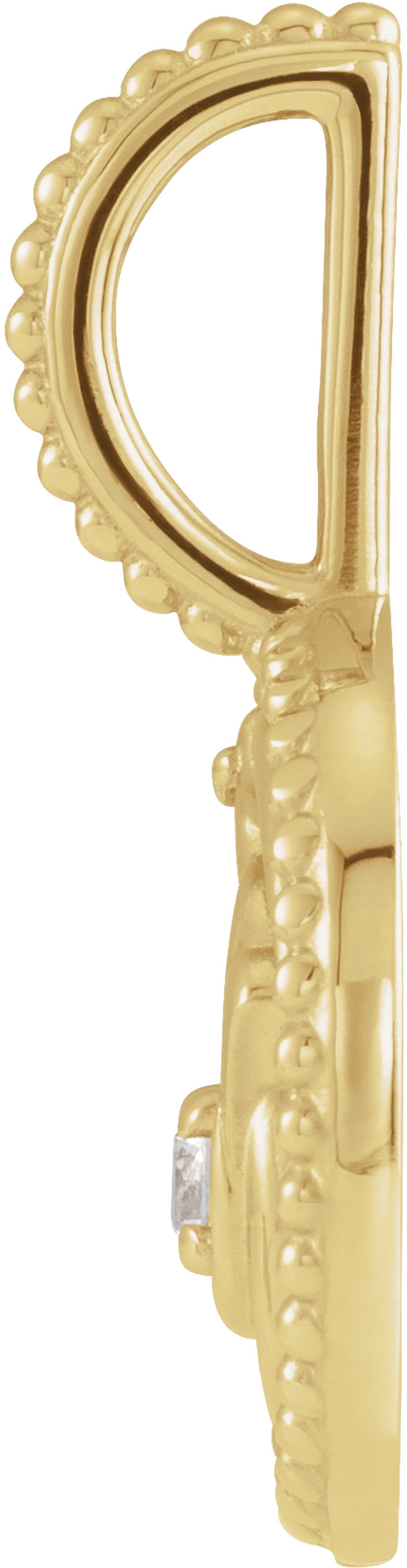 14K Yellow Gold Natural Blue Sapphire & .0025 CTW Natural Diamond Capricorn Charm/Pendant