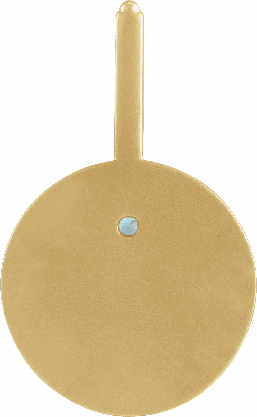 14K Yellow Gold Natural Blue Zircon & .0025 CTW Natural Diamond Scorpio Charm/Pendant