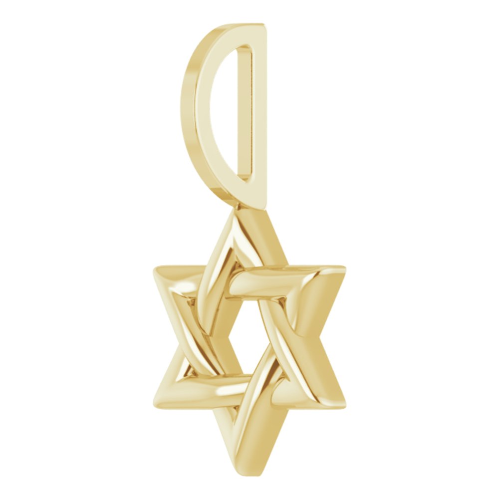 14K Yellow Star of David Pendant
