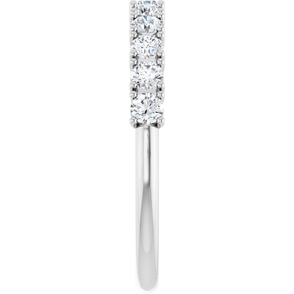 14K White Gold 5/8 CTW Natural Diamond Anniversary Band