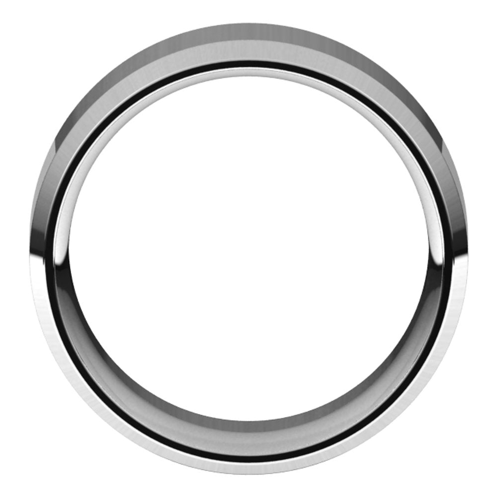 Platinum 9 mm Beveled-Edge Comfort-Fit Flat Band Size 9