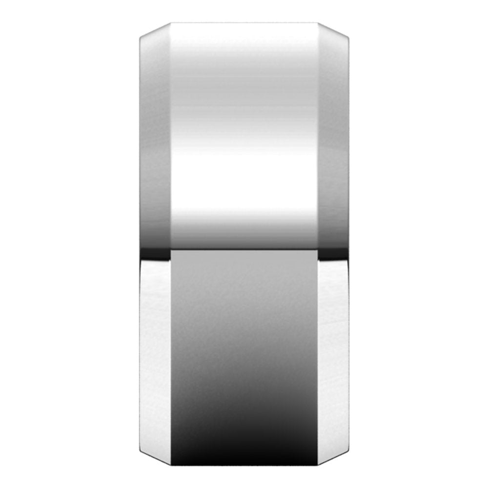 Platinum 10 mm Beveled-Edge Comfort-Fit Flat Band Size 8.5