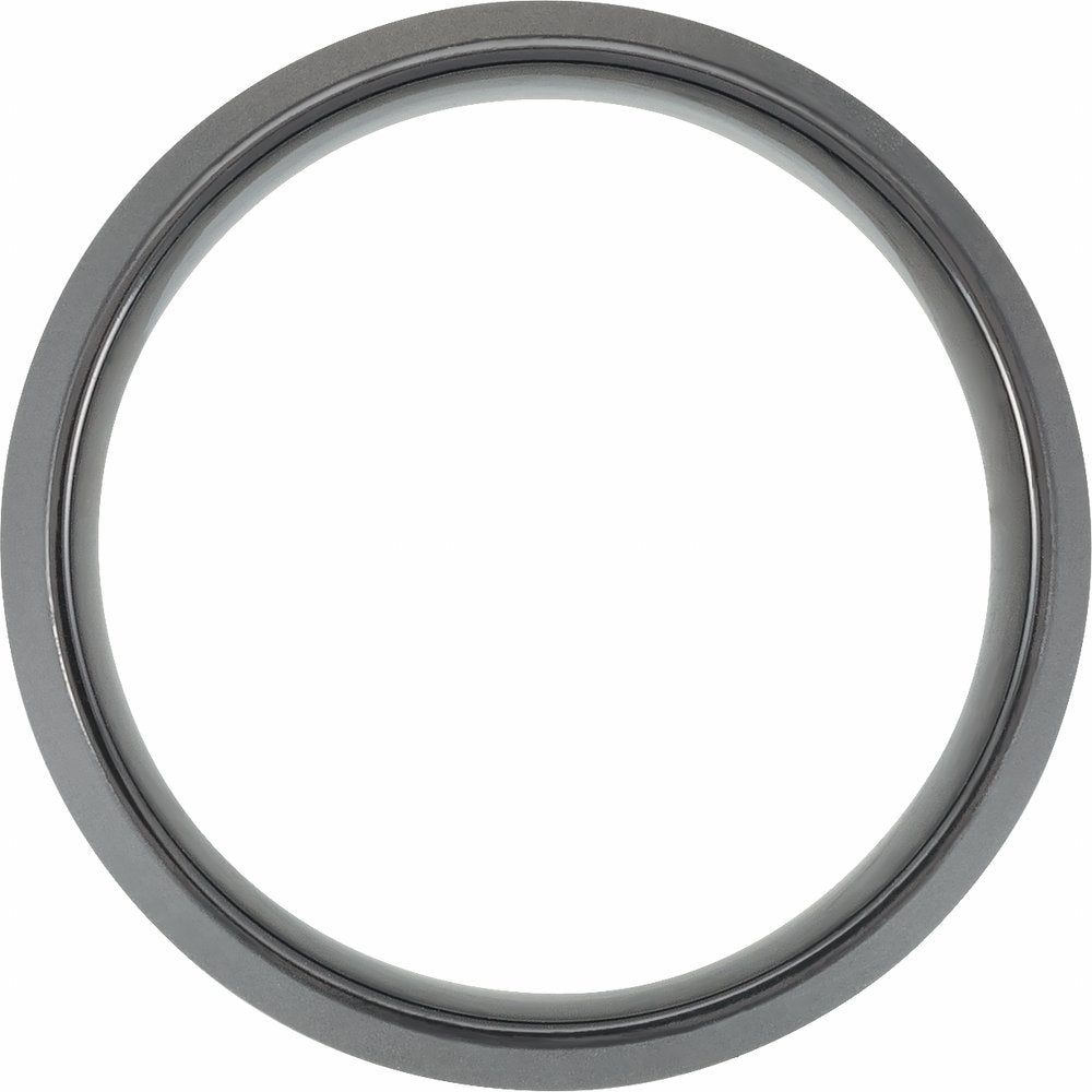 Black Titanium 8 mm Knife Edge Band with Satin Finish