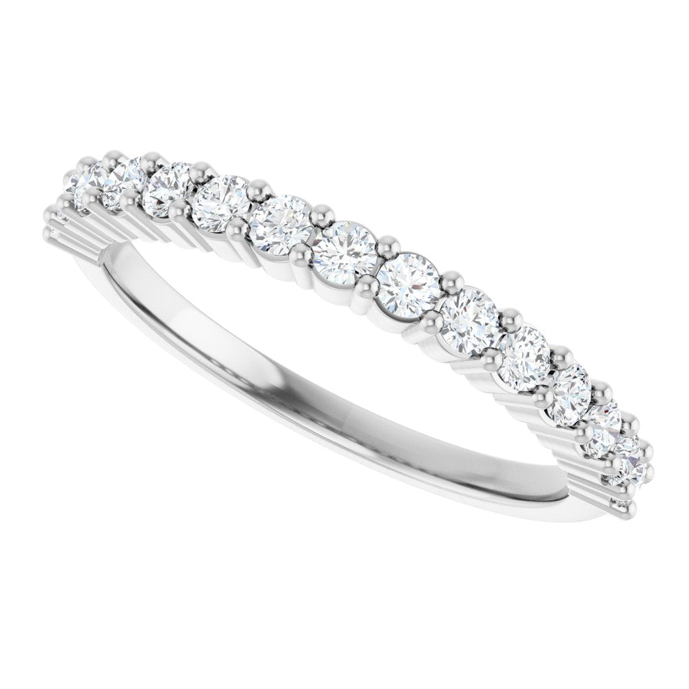 14K White Gold 3/8 CTW Natural Diamond 15-Year Anniversary Band