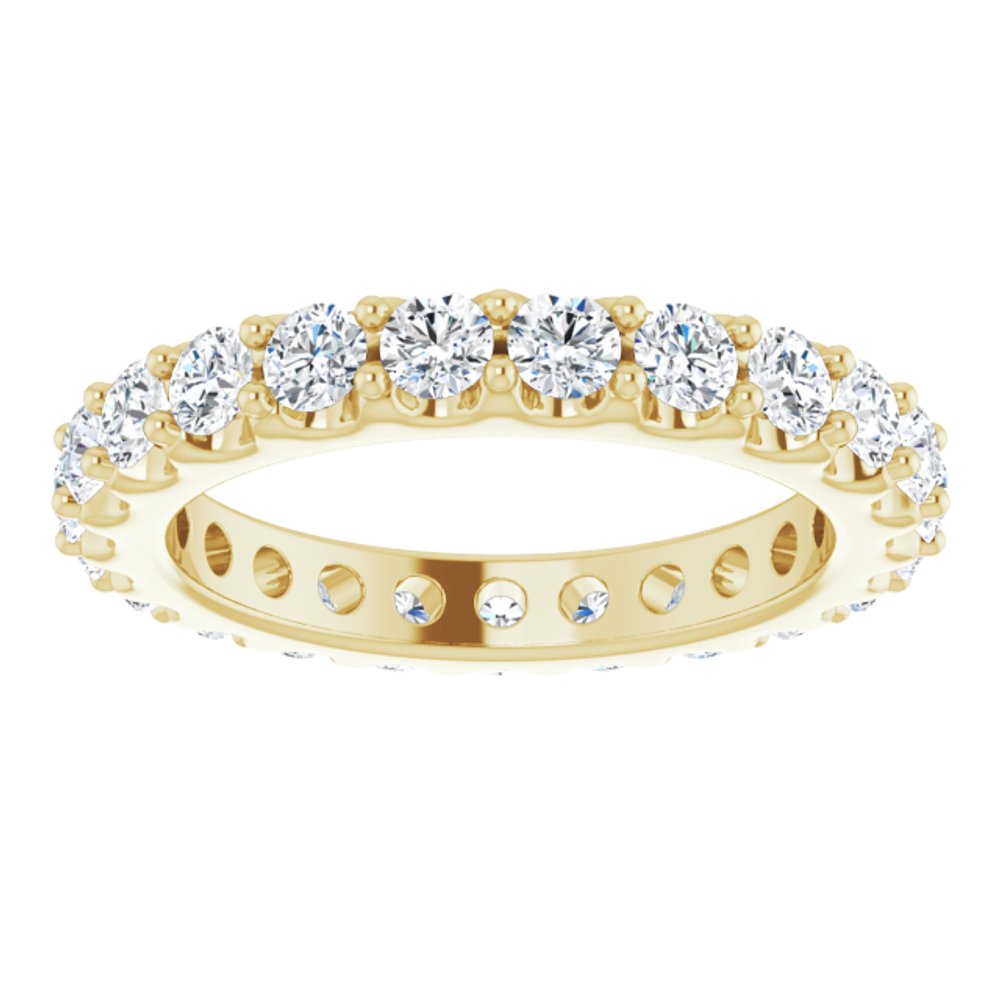 14K Yellow Gold 1 3/8 CTW Natural Diamond Eternity Band Size 4.5