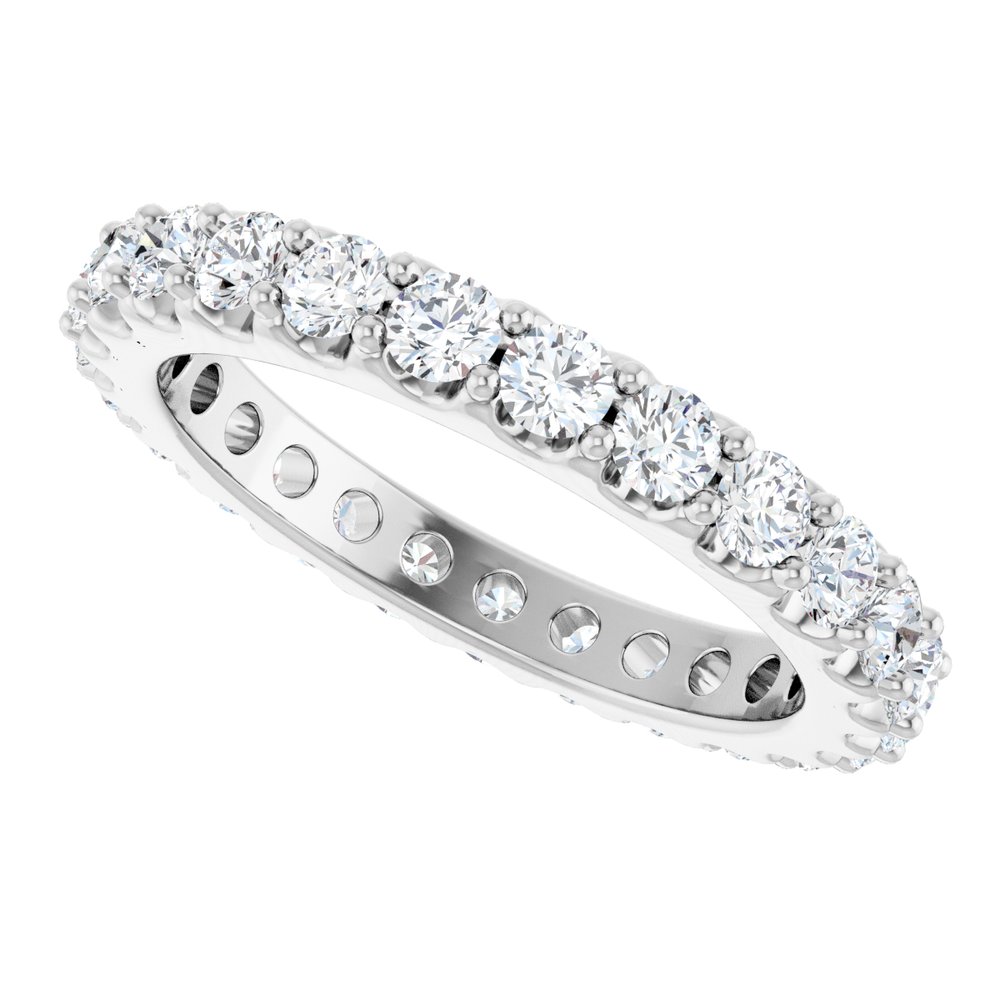 14K White 1 3/8 CTW Lab-Grown Diamond Eternity Band