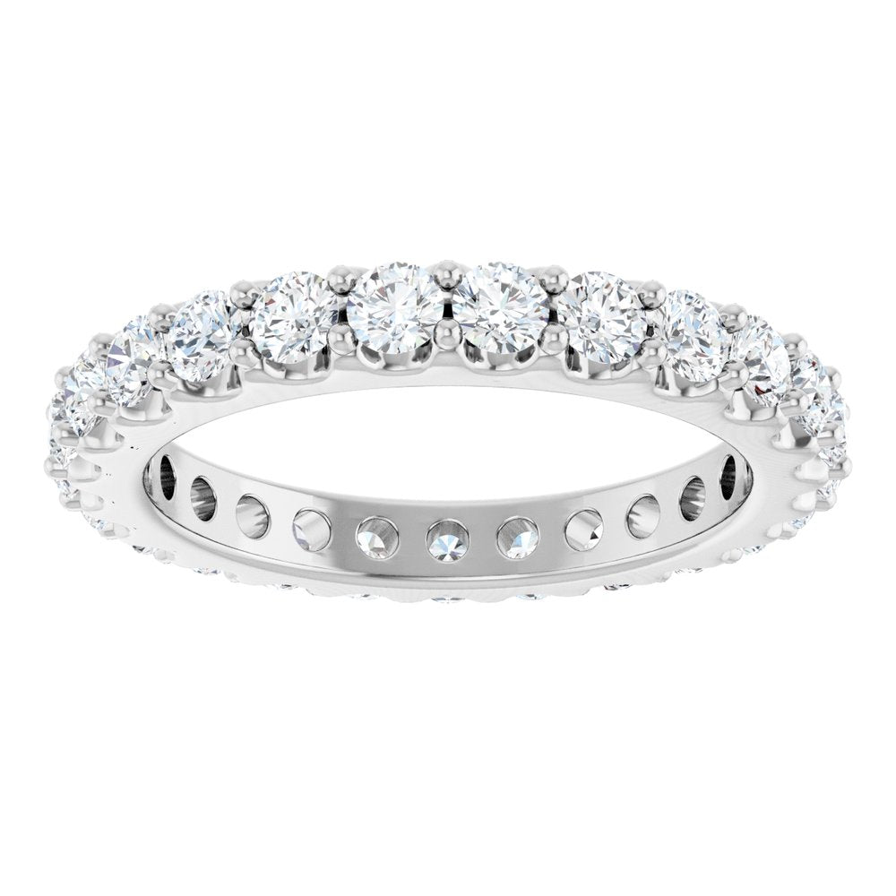 14K White 1 1/2 CTW Diamond Eternity Band