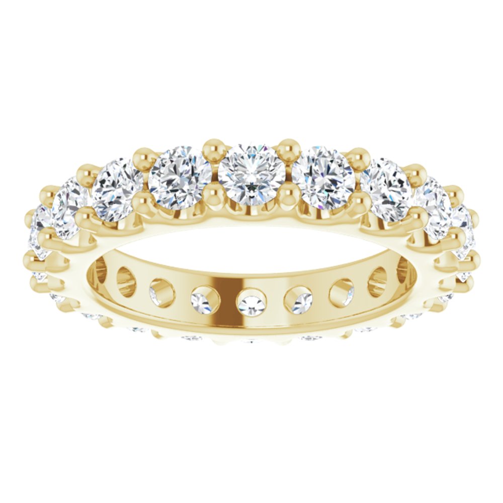 14K Yellow 1 3/4 CTW Natural Diamond Eternity Band Size 4.5