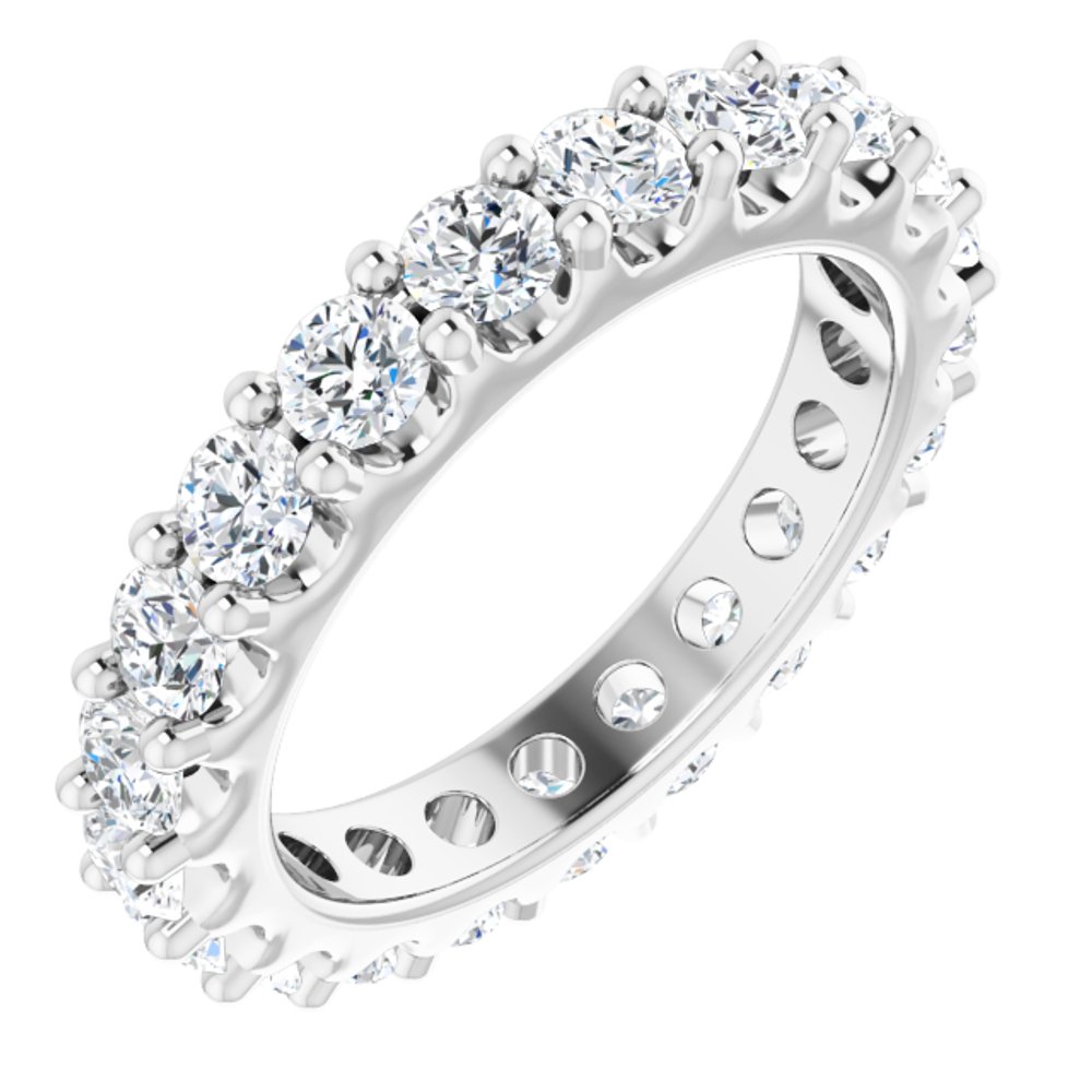 Platinum 1 7/8 CTW Natural Diamond Eternity Band Size 5.5