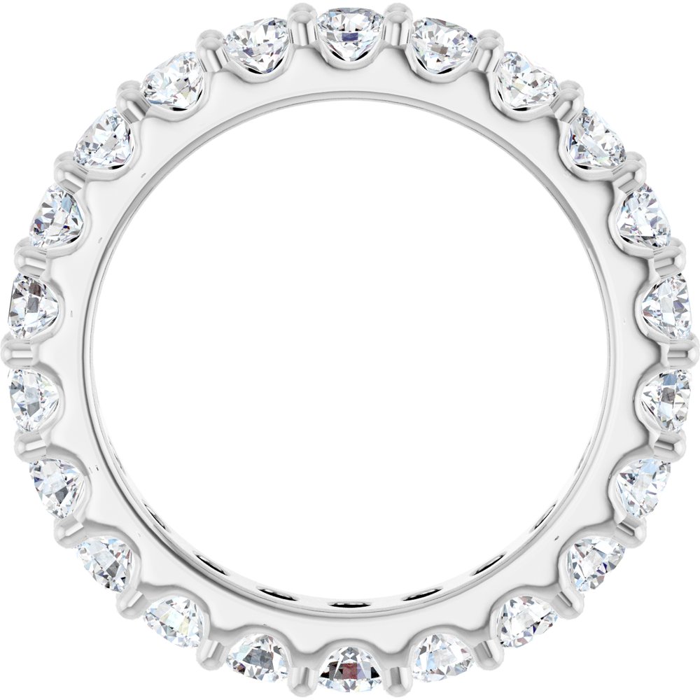 14K White 2 CTW Natural Diamond Eternity Band Size 7