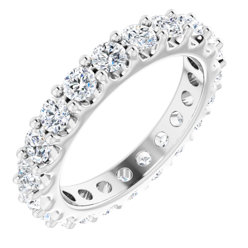 Platinum 1 7/8 CTW Natural Diamond Eternity Band Size 6.5
