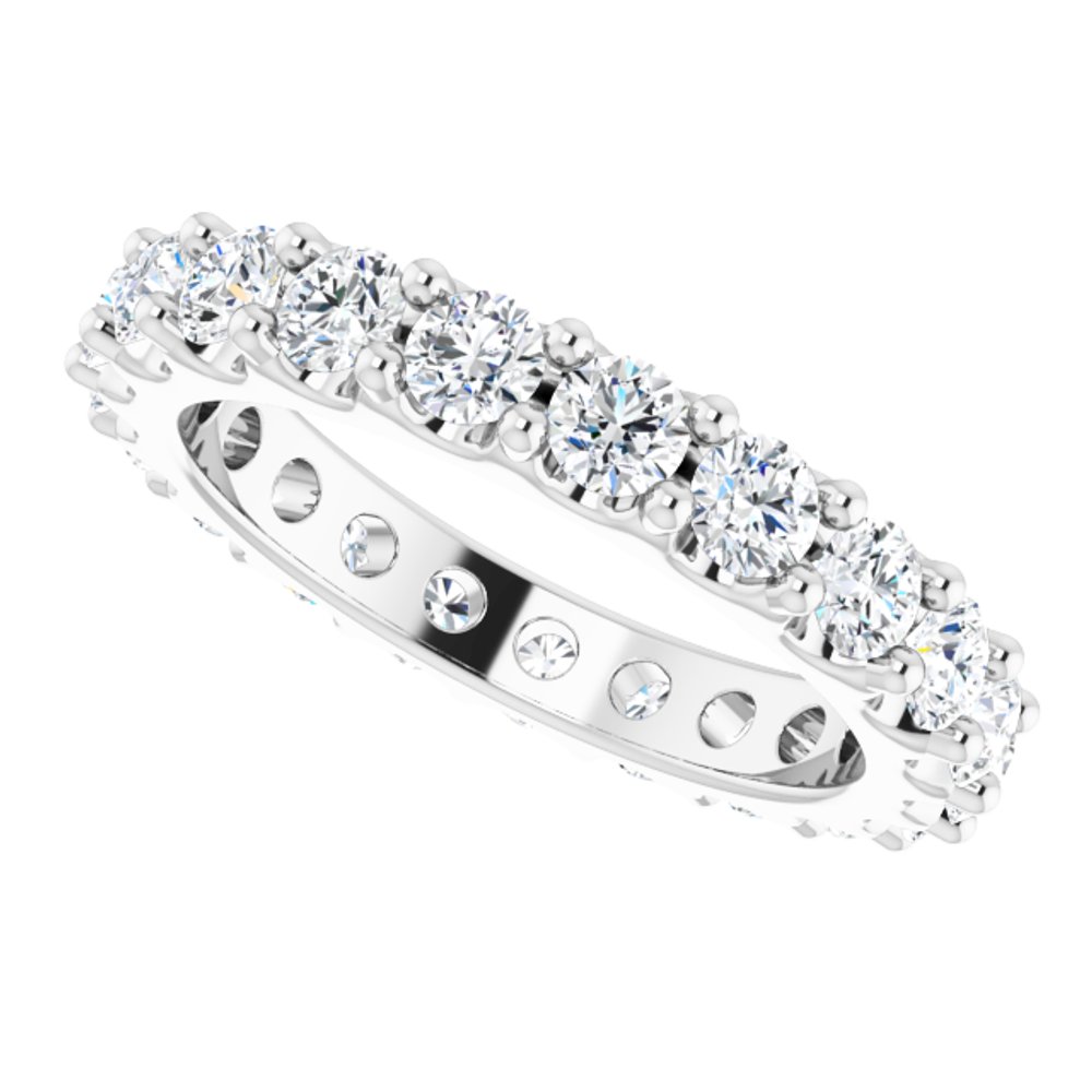 Platinum 1 7/8 CTW Natural Diamond Eternity Band Size 6.5