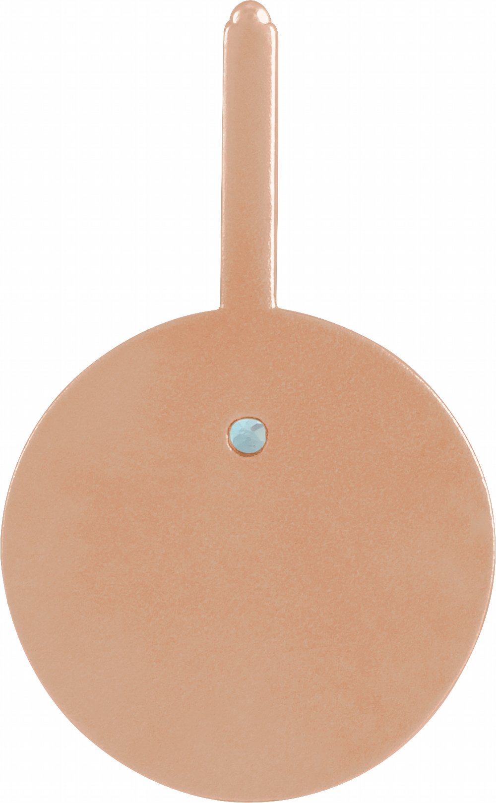 14K Rose Natural Blue Zircon & .0025 CTW Natural Diamond Scorpio Charm/Pendant