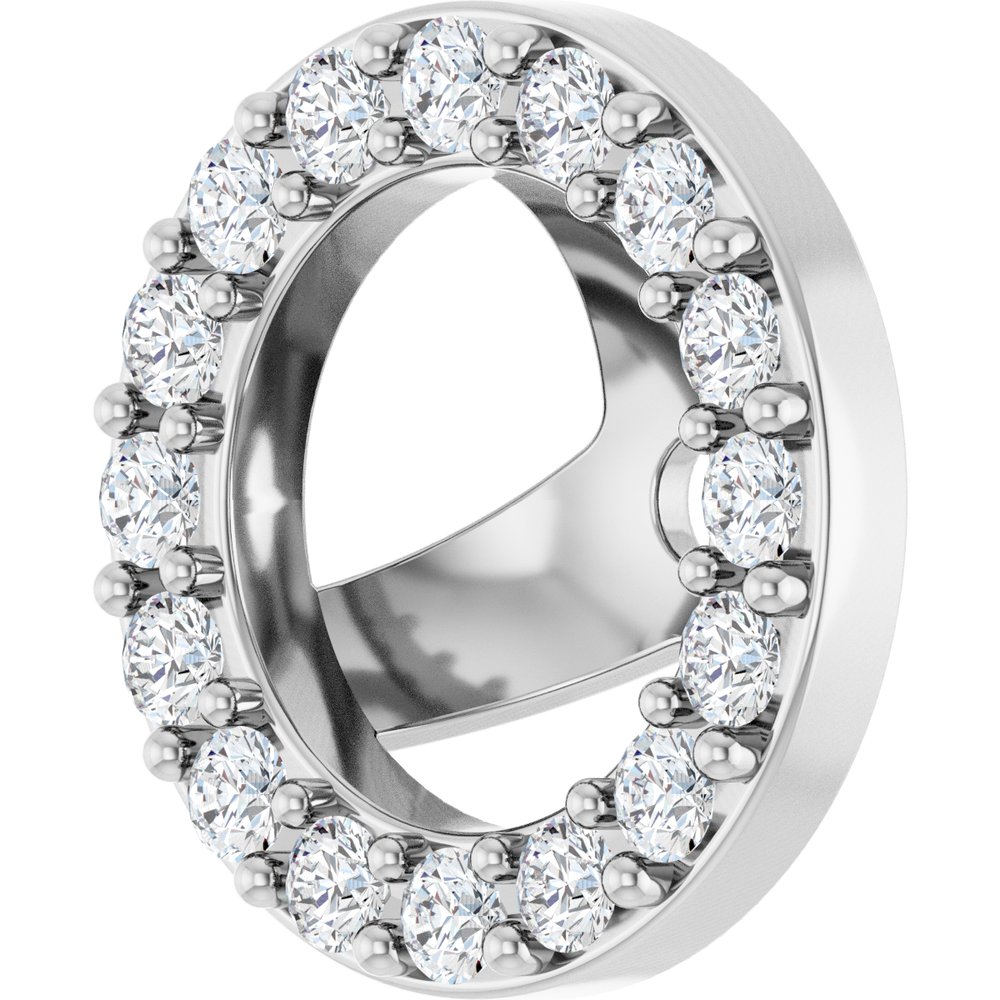 14K White Gold 1/4 CTW Lab-Grown Diamond Halo-Style Earring Jackets