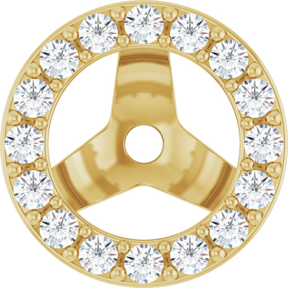 14K Yellow Gold 1/4 CTW Lab-Grown Diamond Halo-Style Earring Jackets
