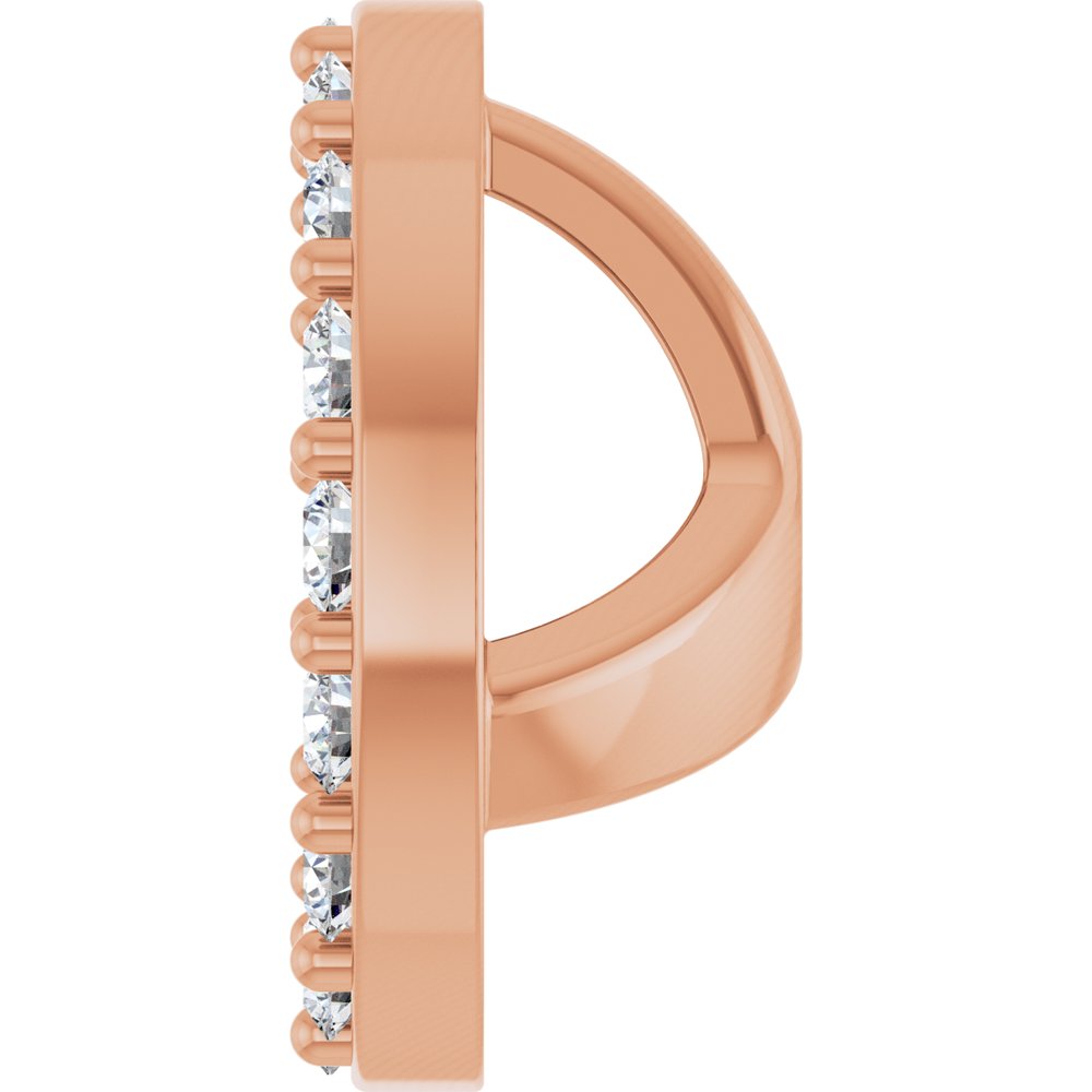 14K Rose Gold 1/5 CTW Natural Diamond Halo-Style Earring Jackets