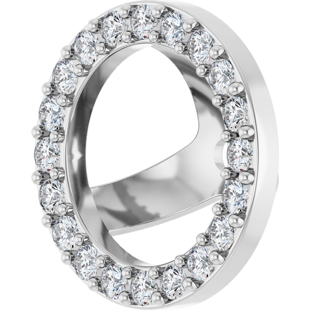 14K White 1/4 CTW Natural Diamond Halo-Style Earring Jackets