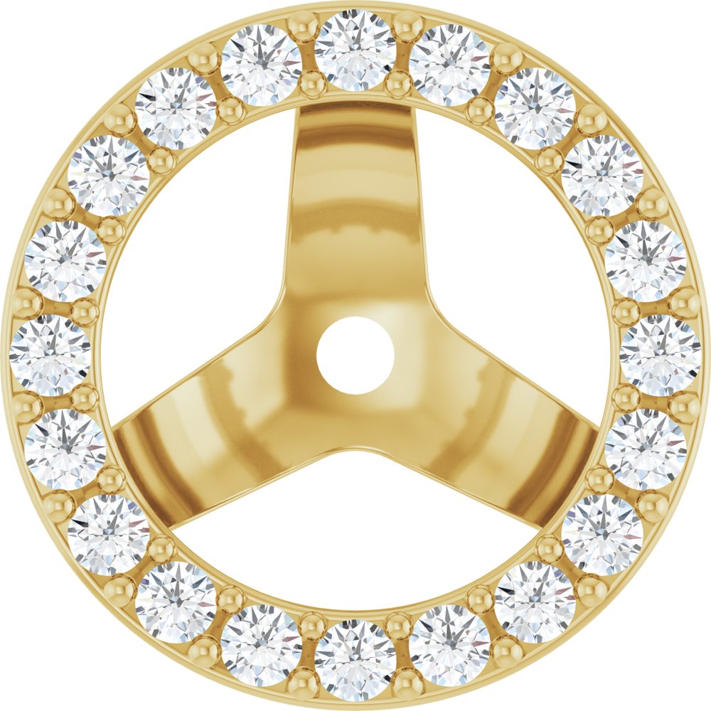 14K Yellow Gold 1/3 CTW Lab-Grown Diamond Halo-Style Earring Jackets