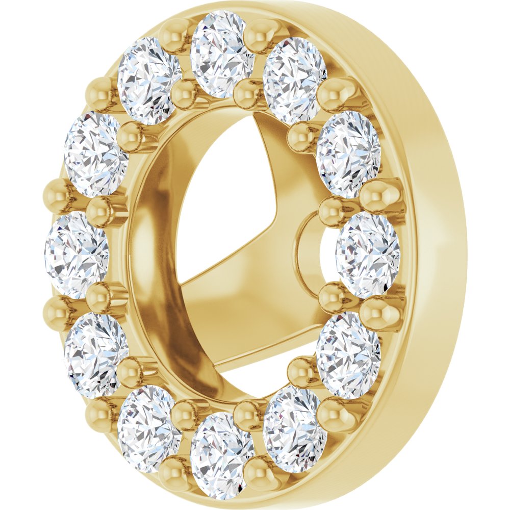 14K Yellow Gold 1/6 CTW Natural Diamond Halo-Style Earring Jackets