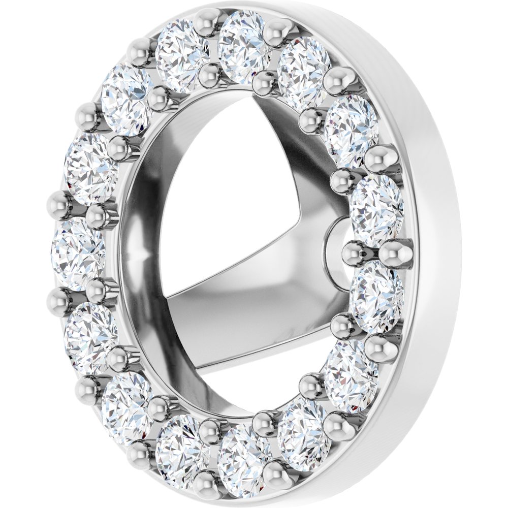 14K White 1/5 CTW Natural Diamond Halo-Style Earring Jackets