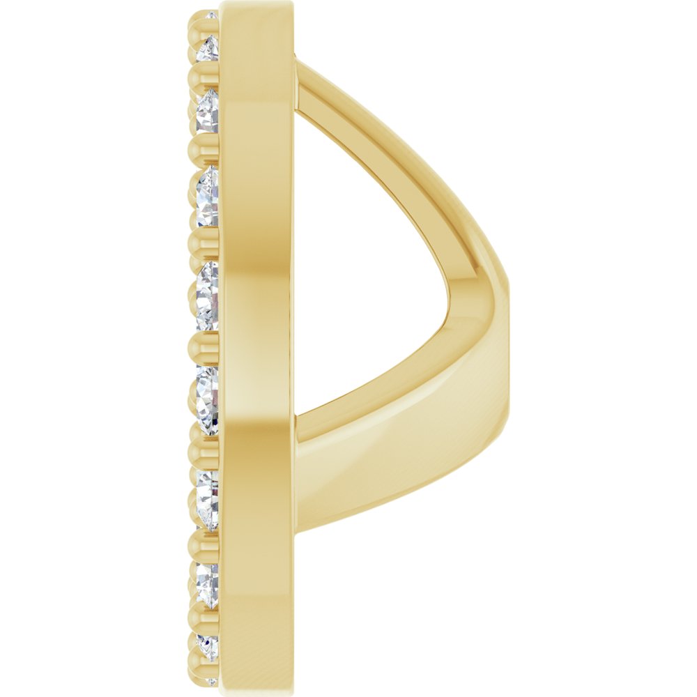 14K Yellow Gold 1/4 CTW Natural Diamond Halo-Style Earring Jackets
