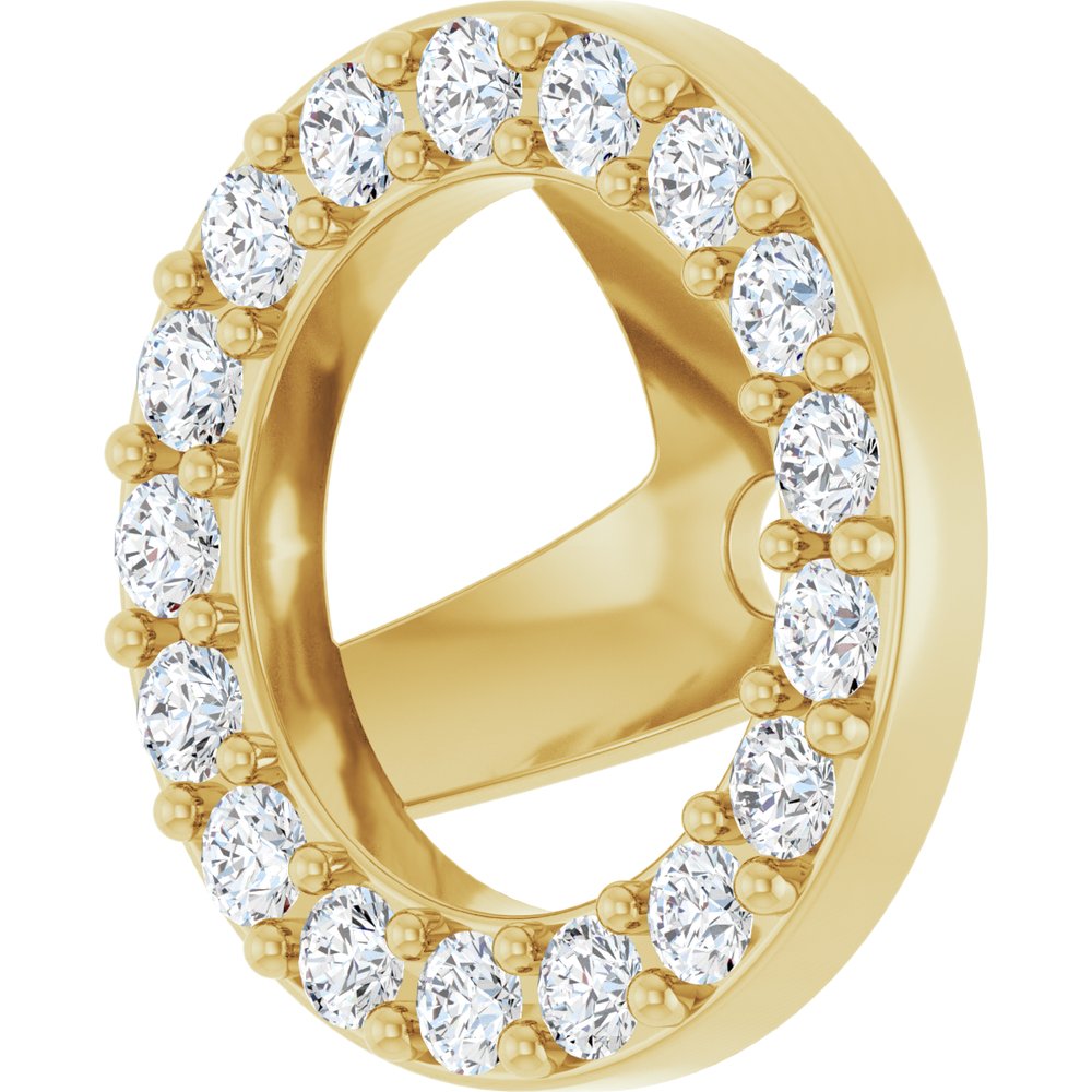 14K Yellow Gold 1/4 CTW Lab-Grown Diamond Halo-Style Earring Jackets